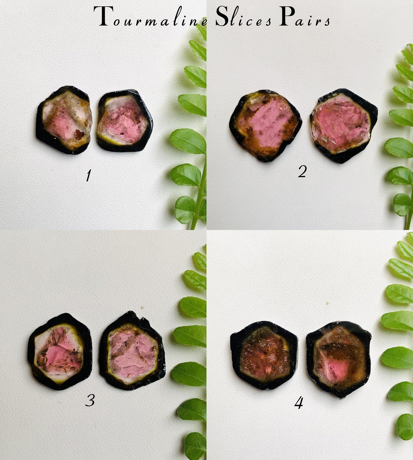 Natural Watermelon Tourmaline Pair Slices Gemstone Tourmaline Pair Gemstone, Bio color tourmaline Earring making slices Semi Precious Slices