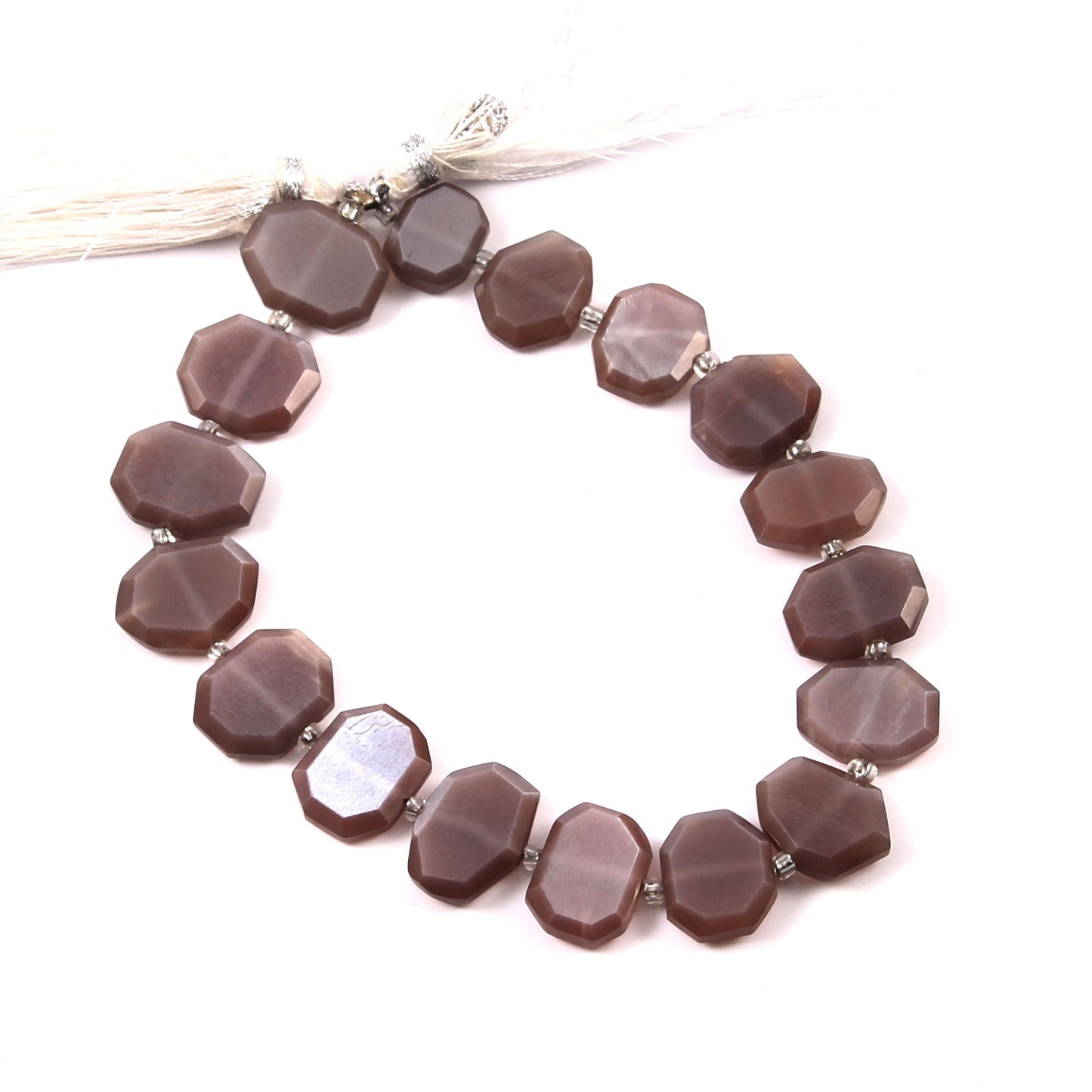 Chocolate Moonstone Fancy Shape Natural Gemstone Briolette Beads,Center Drill Beads,Fancy Shape Gemstone jewelry Bead,Flat chip bead BBI2487
