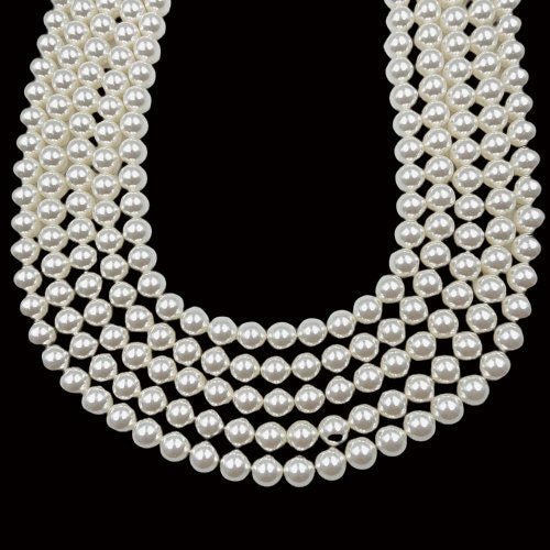 Genuine Swarovski Crystal White Pearl Beads Round for Jewelry Making 2mm to 12mm (5810) - BeadsBoatInc