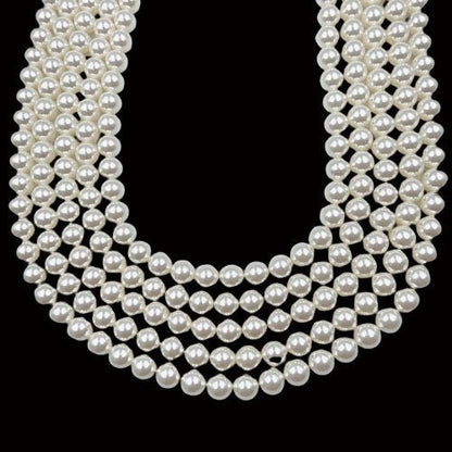 Genuine Swarovski Crystal White Pearl Beads Round for Jewelry Making 2mm to 12mm (5810) - BeadsBoatInc