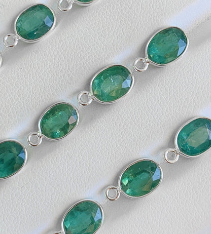 Green Kyanite Connector ~ Sterling Silver & Gold Charms ~ Jewelry Making Supplies ~ Bezel Connectors Components for Beading Necklace Earring - BeadsBoatInc