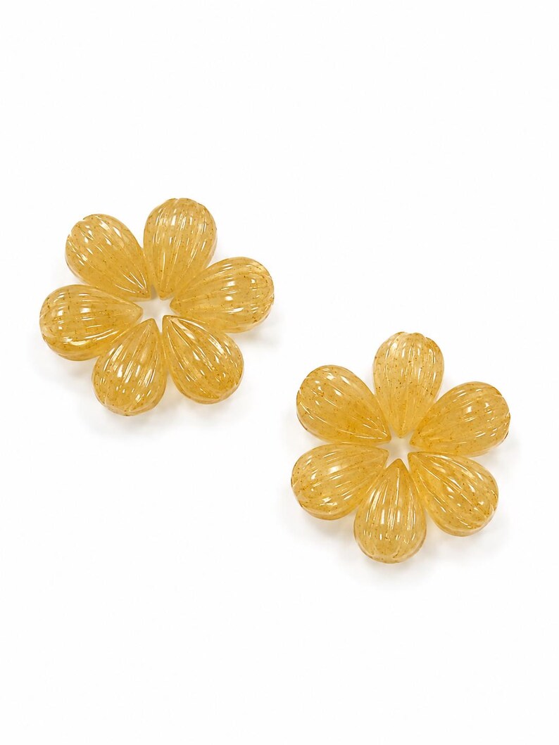 Yellow Aventurine Teardrop Briolette Beads 8x11mm