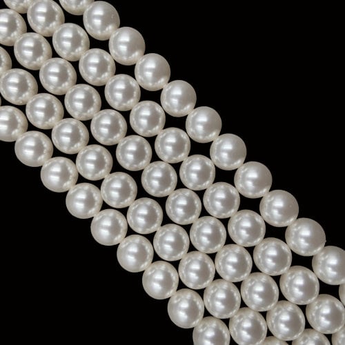 Natural crystal white (001 650) Swarovski pearl genuine Swarovski round beads for jewelry making 2mm 3mm 4mm 5mm 6mm 8mm 10mm 12mm - BeadsBoatInc