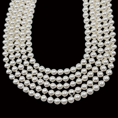 Natural crystal white (001 650) Swarovski pearl genuine Swarovski round beads for jewelry making 2mm 3mm 4mm 5mm 6mm 8mm 10mm 12mm - BeadsBoatInc