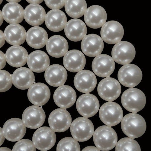 Natural crystal white (001 650) Swarovski pearl genuine Swarovski round beads for jewelry making 2mm 3mm 4mm 5mm 6mm 8mm 10mm 12mm - BeadsBoatInc