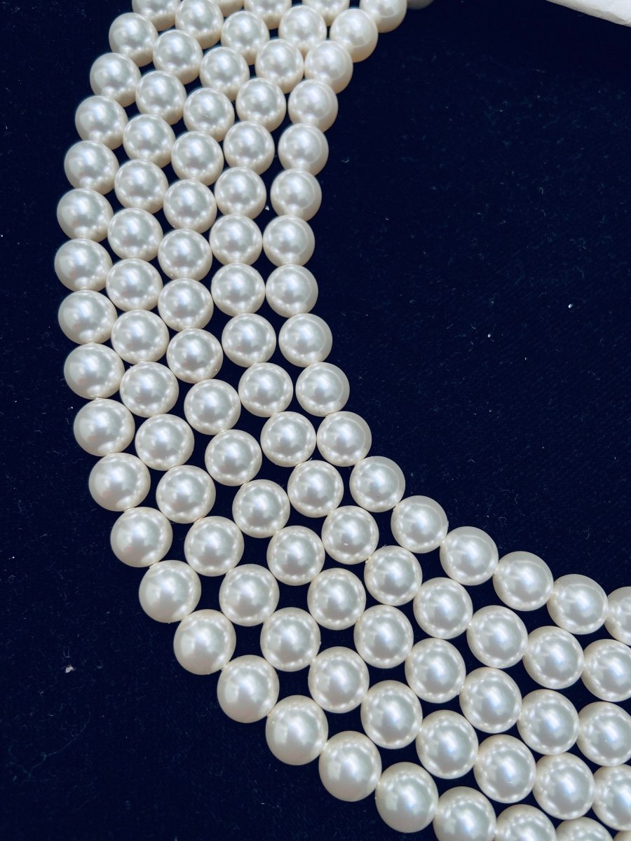 Natural Crystal White Swarovski Pearl Beads 2mm–12mm - BeadsBoatInc
