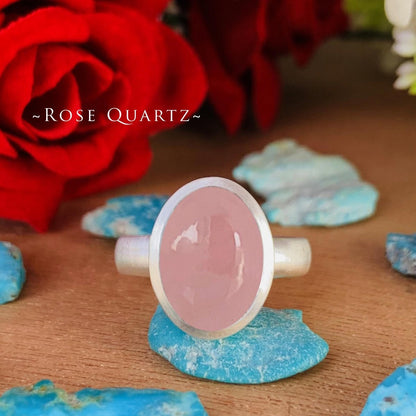 Natural Gemstone Matte Finish Ring | Turquoise Larimar Moonstone | Silver & Gold - BeadsBoatInc