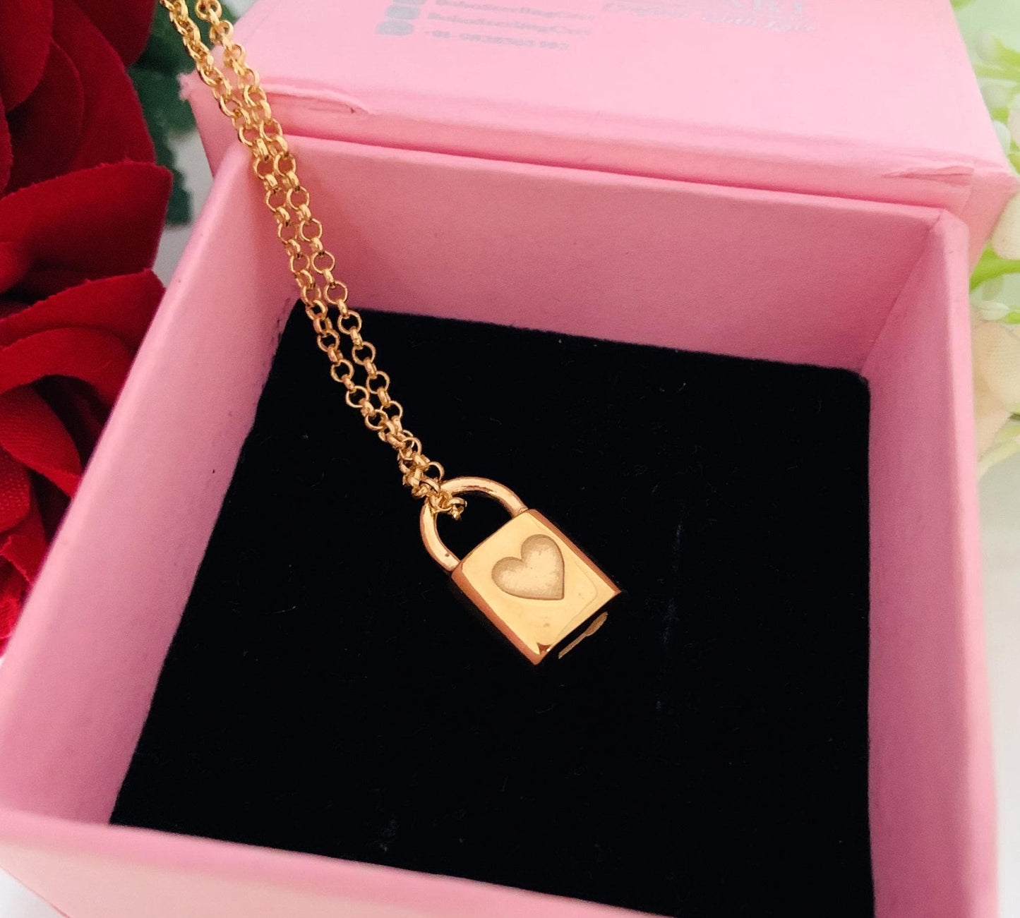 Personalized Love Lock Necklace – Dainty Initial Silver or Gold Gift for Her - BeadsBoatInc