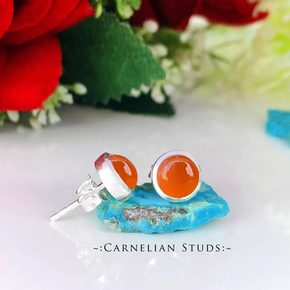 Sterling Silver Round Green Chrysoprase Stud Earrings - BeadsBoatInc