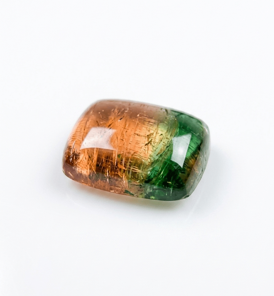 Watermelon Tourmaline Cushion Cut Gemstone - Natural Pink Green Bi Color Tourmaline - BeadsBoatInc