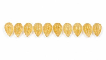 Yellow Aventurine Teardrop Briolette Beads 8x11mm - BeadsBoatInc